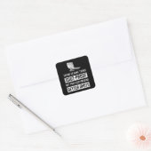Funny Better Idiots Programming Gift Vierkante Sticker (Envelop)