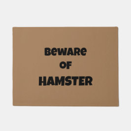 Funny "Beware van Hamster" Moderne Typografie Deurmat