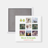 Funny BFF FOTO COLLAGE Gift Personalized AVOCADO Magneet (Voorkant / Achterkant)