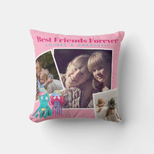 Funny BFF PHOTO COLLAGE Gift JellyFish Octopus Kussen