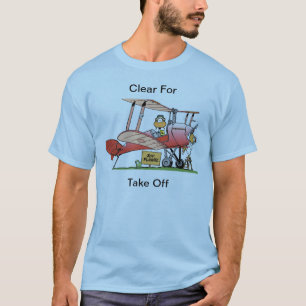 Funny Bi-Plane Cartoon Shirt