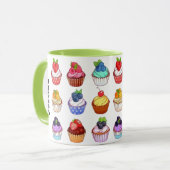 Funny bicolour cupcake coffee mug (Devant gauche)