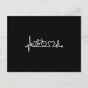 Funny Bicycle Cycling Heartbeat Briefkaart
