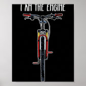 Funny Bicycle I Am The Engine Poster (Voorkant)