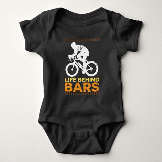 Funny Bicycle "Life Behind Bars" Cyclist Cycling Romper (Voorkant)
