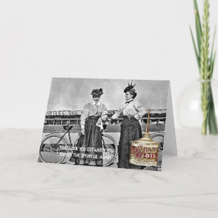 FUNNY  BICYCLE VROUWEN SPERM VICTORIAANS KAART