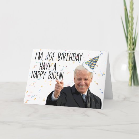 Funny Biden Carte de voeux Anniversaire (Devant)
