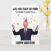 Funny Biden Carte de voeux Anniversaire (Fleur jaune)