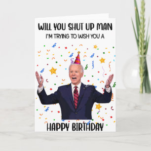 Funny Biden Carte de voeux Anniversaire
