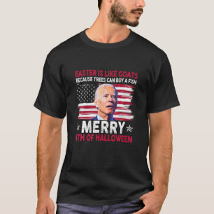 Funny Biden Dazed Merry 4 juli Happy Halloween A T-shirt