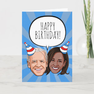 Funny Biden Harris Birthday Card Kaart