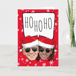Funny Biden Harris Kerstmis: Ho Ho HO Kaart