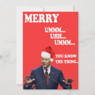 Funny Biden Merry kerstcadeau Feestdagenkaart