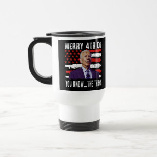 Funny Biden verwarde Merry Happy 4th van je weet Reisbeker