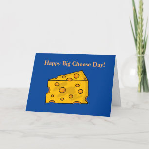 Funny Big Cheese Boss Day Card Kaart