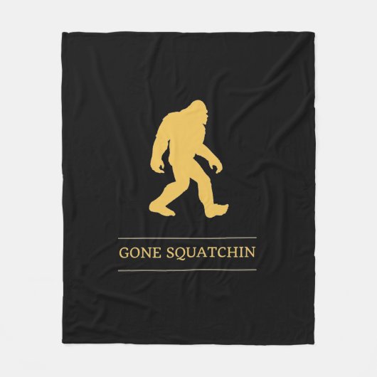 Funny Big Foot Gone Squatchin Sasquatch Fleece Deken (Voorkant)