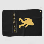 Funny Big Foot Gone Squatchin Sasquatch Golfhanddoek (Horizontaal)