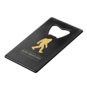 Funny Big Foot Gone Squatchin Sasquatch Kredietkaart Flessenopener (Voorkant Gekanteld)