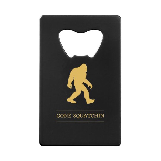 Funny Big Foot Gone Squatchin Sasquatch Kredietkaart Flessenopener (Achterkant)