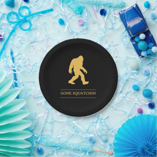 Funny Big Foot Gone Squatchin Sasquatch Papieren Bordje (Feest)