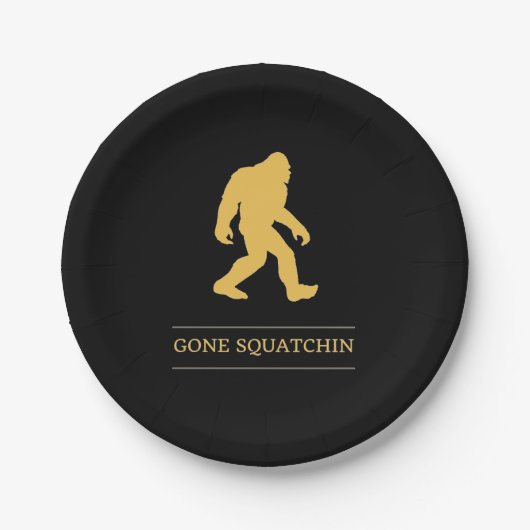 Funny Big Foot Gone Squatchin Sasquatch Papieren Bordje (Voorkant)