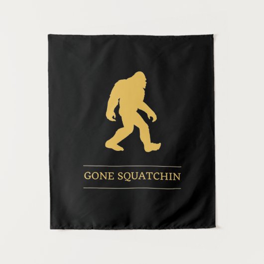 Funny Big Foot Gone Squatchin Sasquatch Wandkleed (Voorkant)