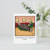 Funny Big Foot Humour carte postale (Debout devant)