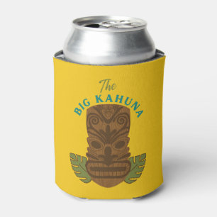Funny Big Kahuna Tiki Mask Vaderdag Blikjeskoeler