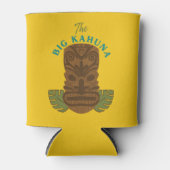Funny Big Kahuna Tiki Mask Vaderdag Blikjeskoeler (Voorkant)