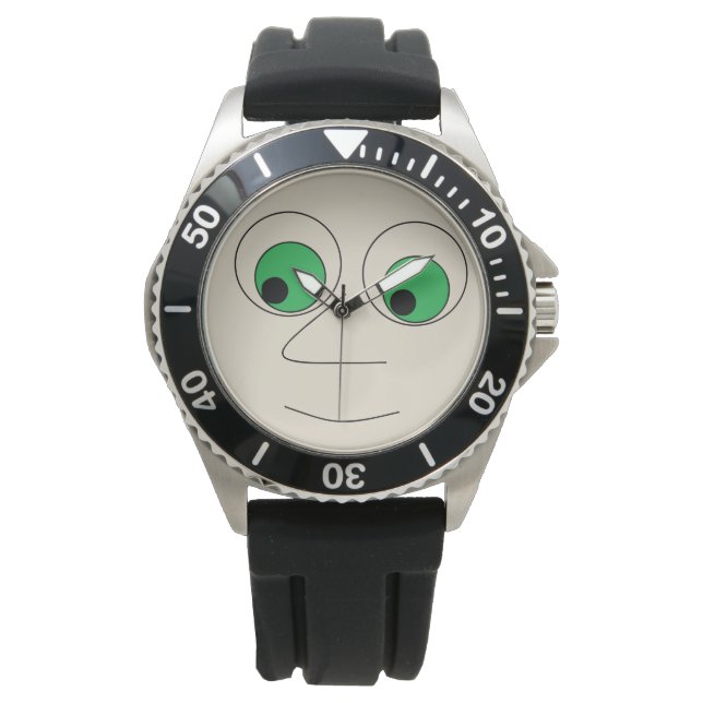 Funny Big Nosed Man Face Horloge (Voorkant)
