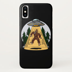 Funny Bigfoot Alien Abduction Space UFO iPhone X Hoesje