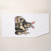 Funny Bigfoot Easter Egg Rock Sasquatch Easter Day (Serviette de bain)