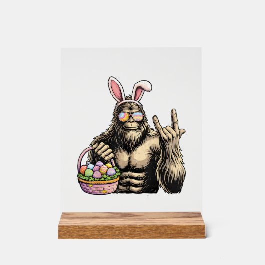 Funny Bigfoot Easter Egg Rock Sasquatch Easter Day (Recto)