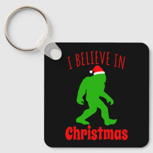 Funny Bigfoot geloof ik in Kerstmis Sleutelhanger