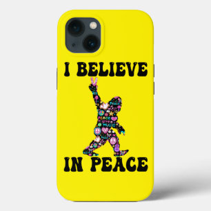 Funny Bigfoot geloof ik in vrede iPhone 13 Hoesje