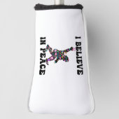 Funny Bigfoot geloof ik in vrede Golfheadcover (Draai 90)