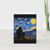 Funny Bigfoot Graphic Van Gogh Style Sasquatch Sta Kaart (Voorkant)