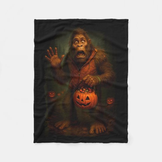 Funny Bigfoot Halloween Fleece Deken (Voorkant)
