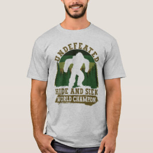 Funny Bigfoot Huid en Seek World Champion T-shirt