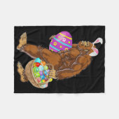 Funny Bigfoot Hunting Easter Eggs Fleece Deken (Voorkant (Horizontaal))