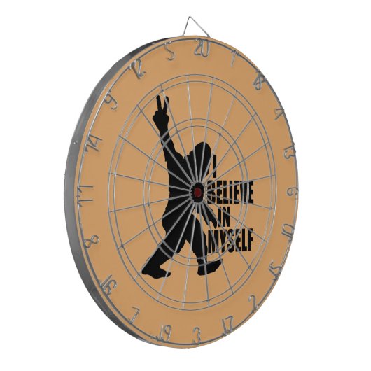 Funny Bigfoot-ik geloof in mezelf Dartbord (Voorkant Links)