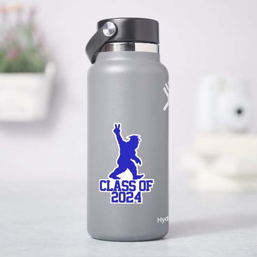 Funny Bigfoot Klasse van 2024 - Afstuderen 2024 Sticker (HydroFlask)