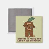 Funny Bigfoot Loch Ness Monster Magneet (Voorkant / Achterkant)