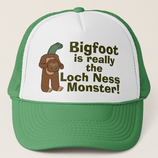 Funny Bigfoot Loch Ness Monster Trucker Pet (Voorkant)