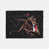 Funny Bigfoot Middle Finger Christmas Sasquatch An Fleece Deken (Voorkant (Horizontaal))