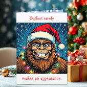 Funny Bigfoot Pun Christmas Kaart