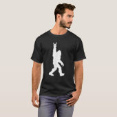 Funny Bigfoot Rock and Roll for Sasquatch Believer T-shirt (Voorkant volledig)