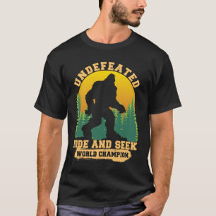 Funny Bigfoot Sasquatch Huid en Seek Champion T-shirt
