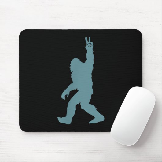 Funny Bigfoot Sasquatch Peace Sign Big Foot Squatc Muismat (Met muis)