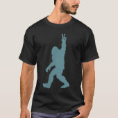 Funny Bigfoot Sasquatch Peace Sign Big Foot Squatc T-shirt (Voorkant)